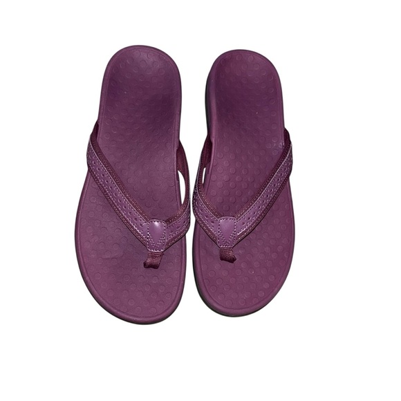 Vionic orthopedic comfort support flip flop sandals shoes purple 11 - Picture 1 of 4